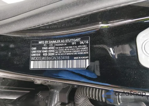 2016 Mercedes-Benz Cla 250 z USA, uszkodzony, nr VIN WDDSJ4EB6GN383498